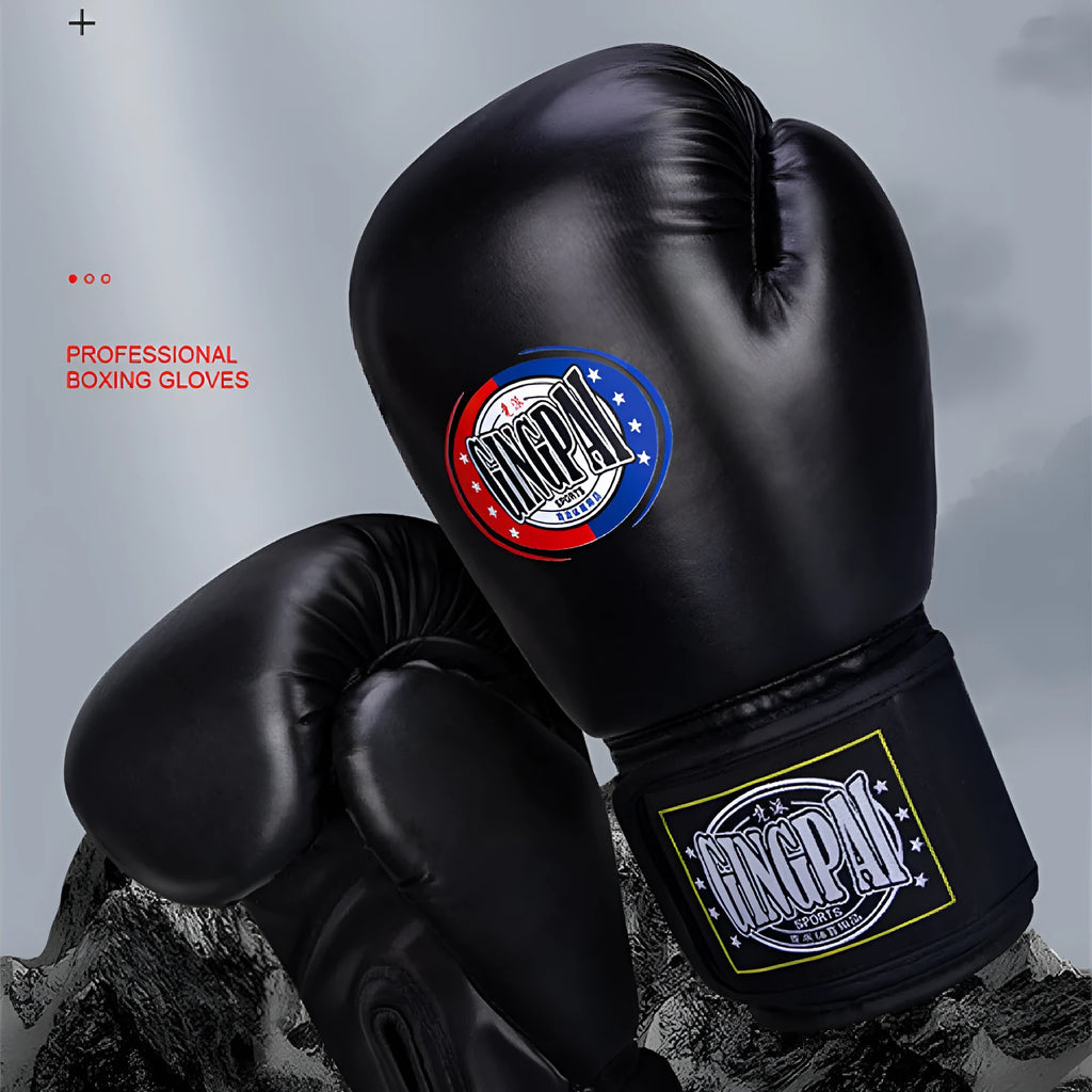 Professional PU leather boxing gloves in multiple colours and sizes for Sanda fighting training
