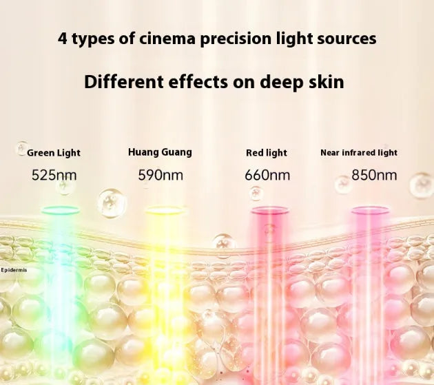 9D photon rejuvenation mask in dark coffee, 320 LED beads, rechargeable light therapy beauty mask