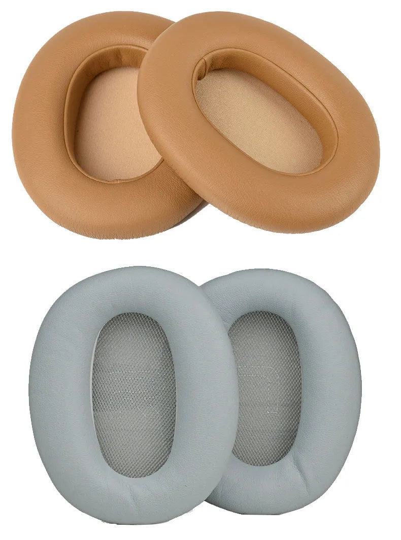 Black protein skin oval earphone sleeves for Walker W820BT headset, 2PC replacement covers
