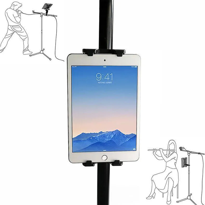 Black ABS plastic bicycle handlebar mount for smartphones and tablets