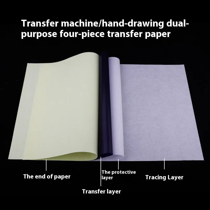 A4 tattoo transfer paper sheets with transfer paste gel for stencil application