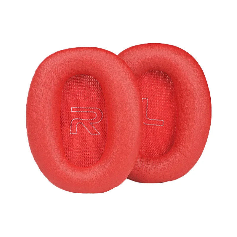 Black protein skin oval earphone sleeves for Walker W820BT headset, 2PC replacement covers