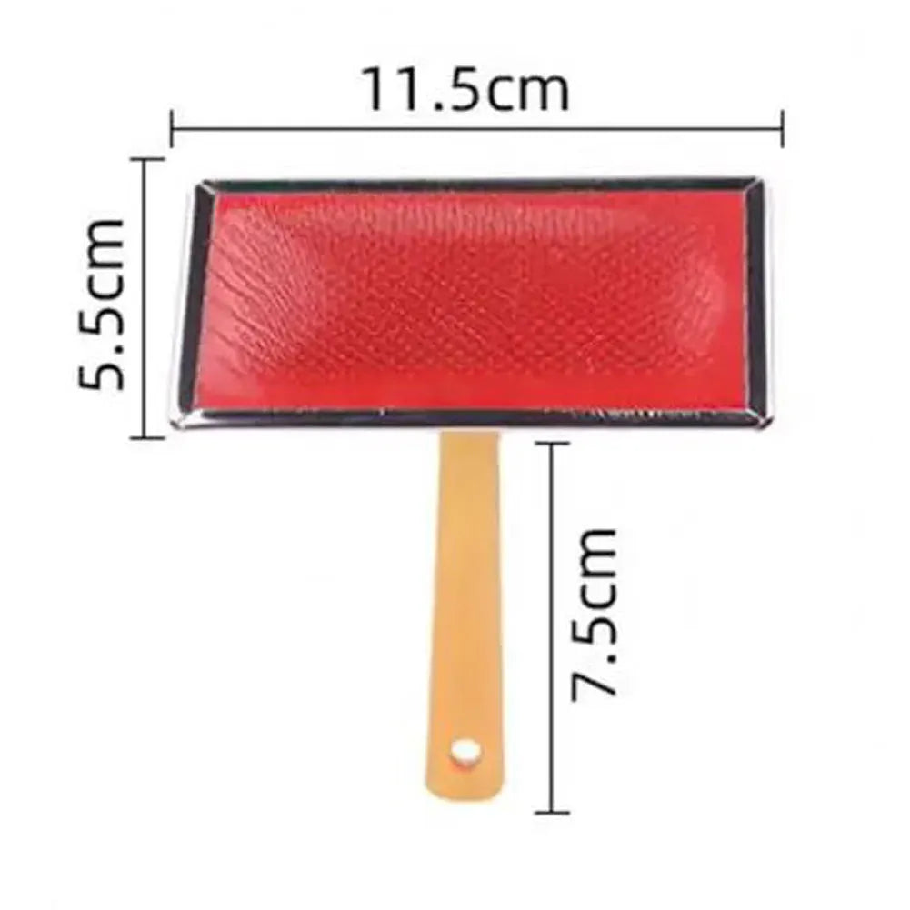 Stainless steel pet grooming comb with wooden handle for dogs and cats, four sizes available