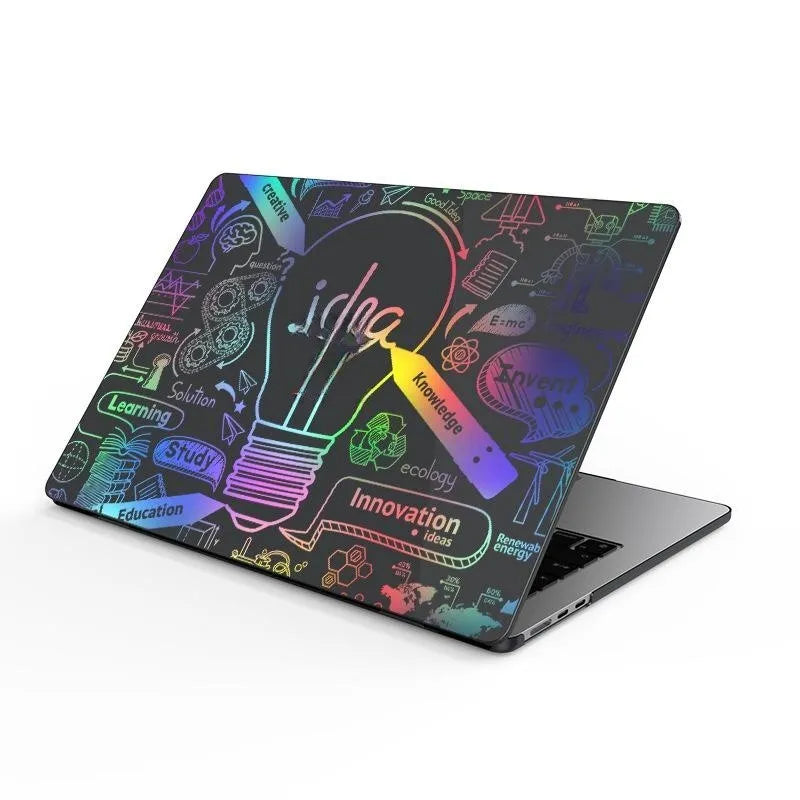 Plastic protective case for MacBook Pro and Air, hard shell cover with custom cutouts in bronzing black finish