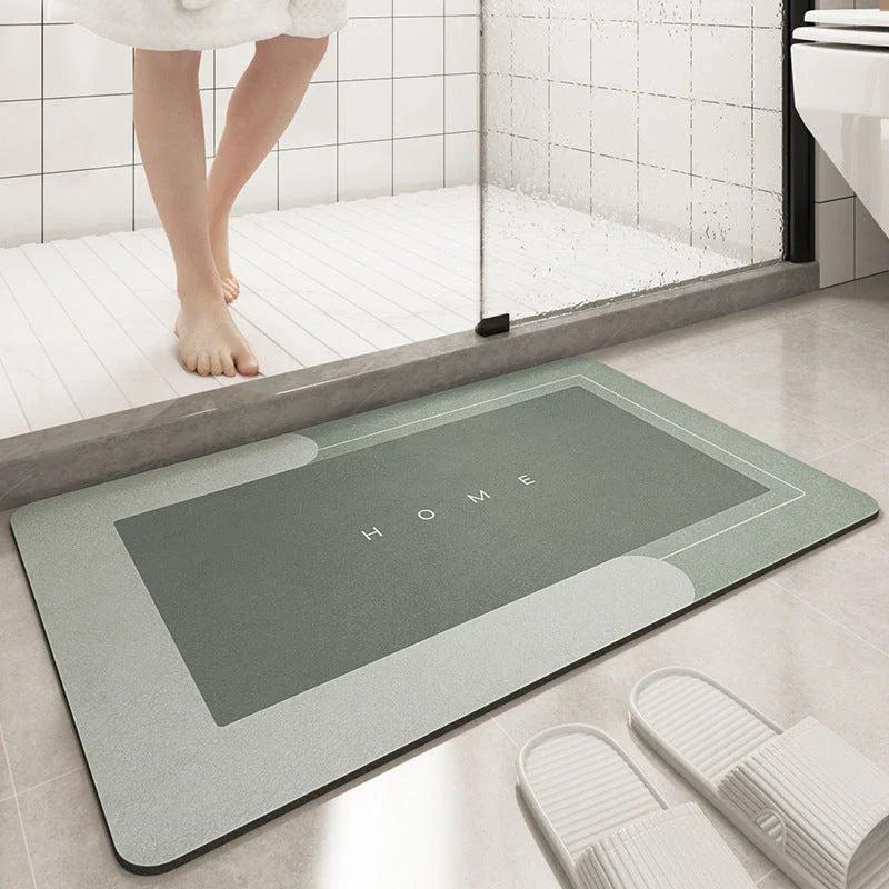 A cozy, soft, and stylish bathroom floor mat that provides comfort and safety for your feet