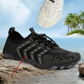 Non-slip five-finger mountaineering fitness shoes in black with mesh upper and rubber outsole