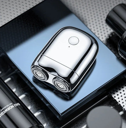 Premium rechargeable electric shaver with rotary design, made of zinc alloy for durability and comfort