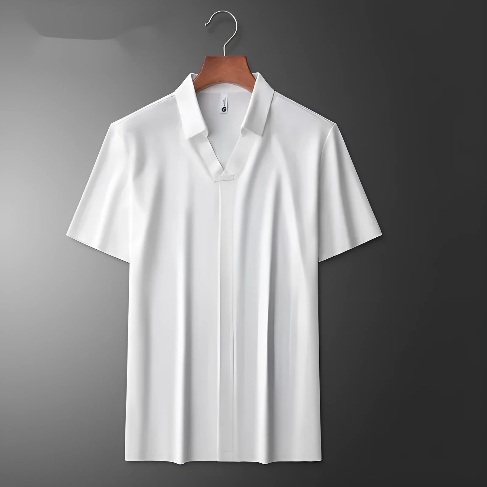 Men's lapel collar polo short-sleeved t-shirt in cotton blend fabric available in three colours