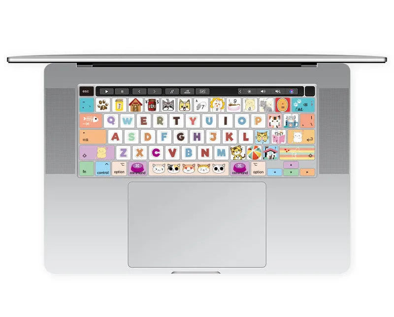 Colourful printed TPU keyboard protective film for 13.3-inch Apple MacBook Pro Air laptop.