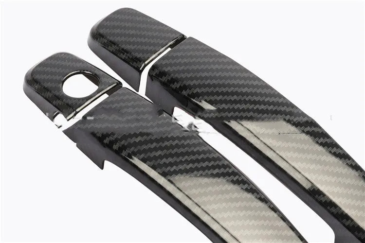Carbon fibre patterned door handle overlay for Opel Vauxhall Astra H and J models