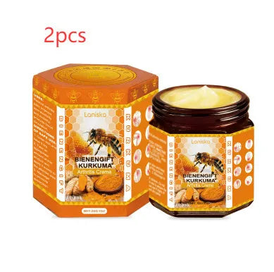 30g jar of turmeric joint soothing cream with bee venom, ginger and arnica extracts