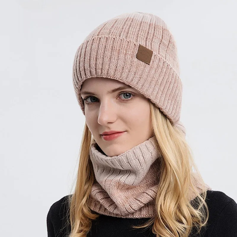 Men's thickened fleece-lined woolen winter hat with dome crown in black, grey and navy options