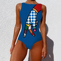Girls monokini swimsuit with steel support, briefs style, sizes S-XL, style options A-L