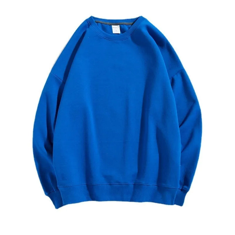 Cotton off shoulder sweater in loose fit with round neck and long sleeves