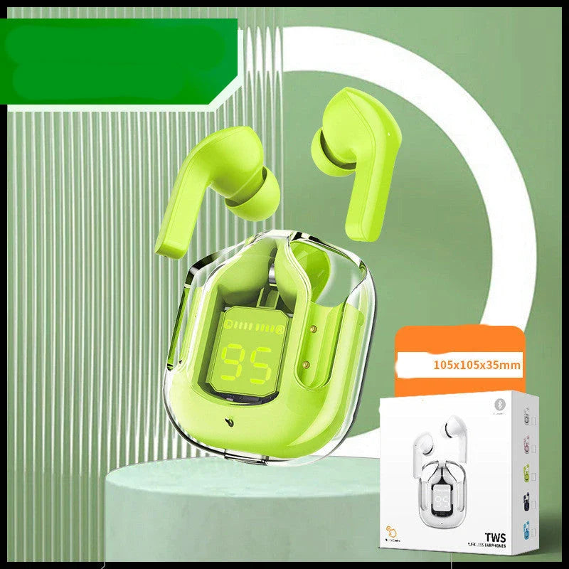 Wireless Bluetooth headset with digital display, noise cancellation, and various color options