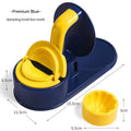 Plastic dumpling wrapper press machine 25.5x11.5x6.5cm in fresh green colour on kitchen counter