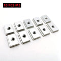 Aluminium woodworking sliding chute slider for T-slot tracks in black silver blue red colours
