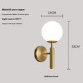 Copper-colour double head adjustable wall lamp with minimalist Nordic design