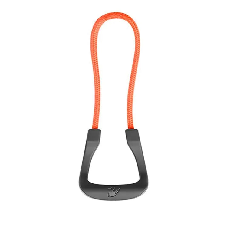 Polyester drawstring ring pull tail rope 2.8x7.5 cm in black