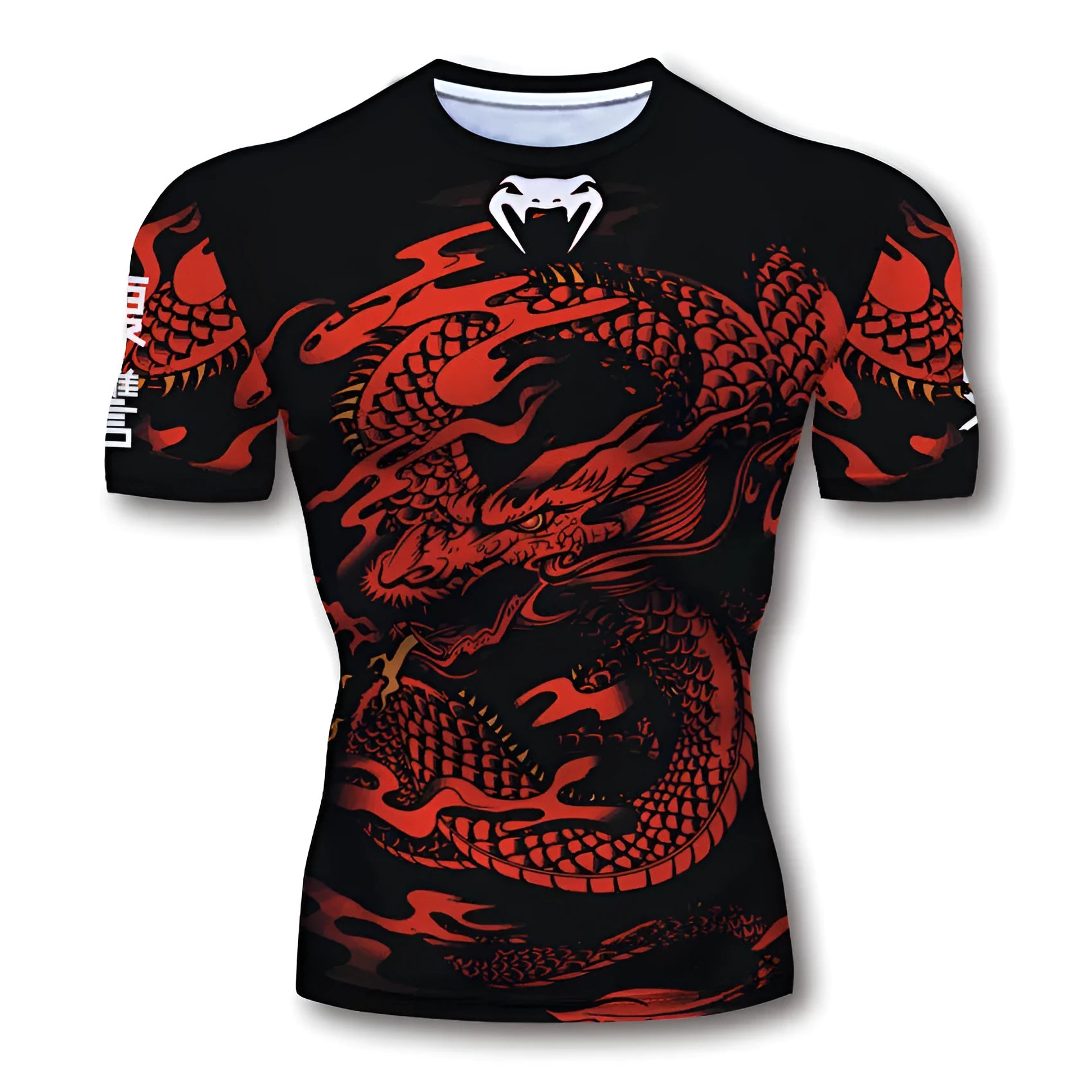 MMA fighting sports t-shirt in milk silk polyester, DZ-DT-21 colour, short sleeve pullover design