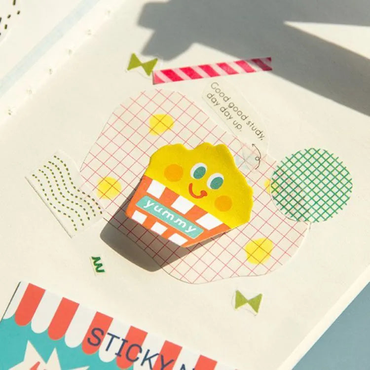Halloween pumpkin pattern Post-it Notes showing square 90mm sticky notes with seasonal designs