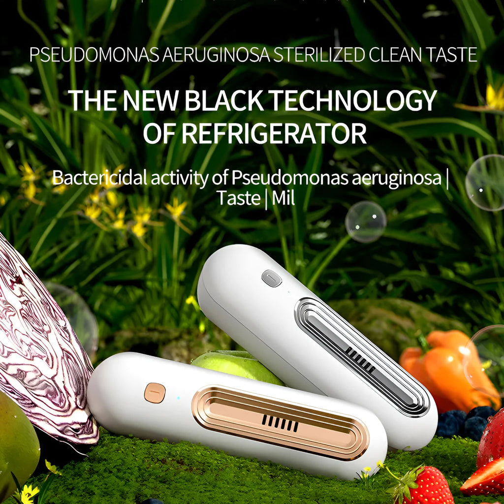 USB powered ozone deodorizer for refrigerators and small rooms, gold colour