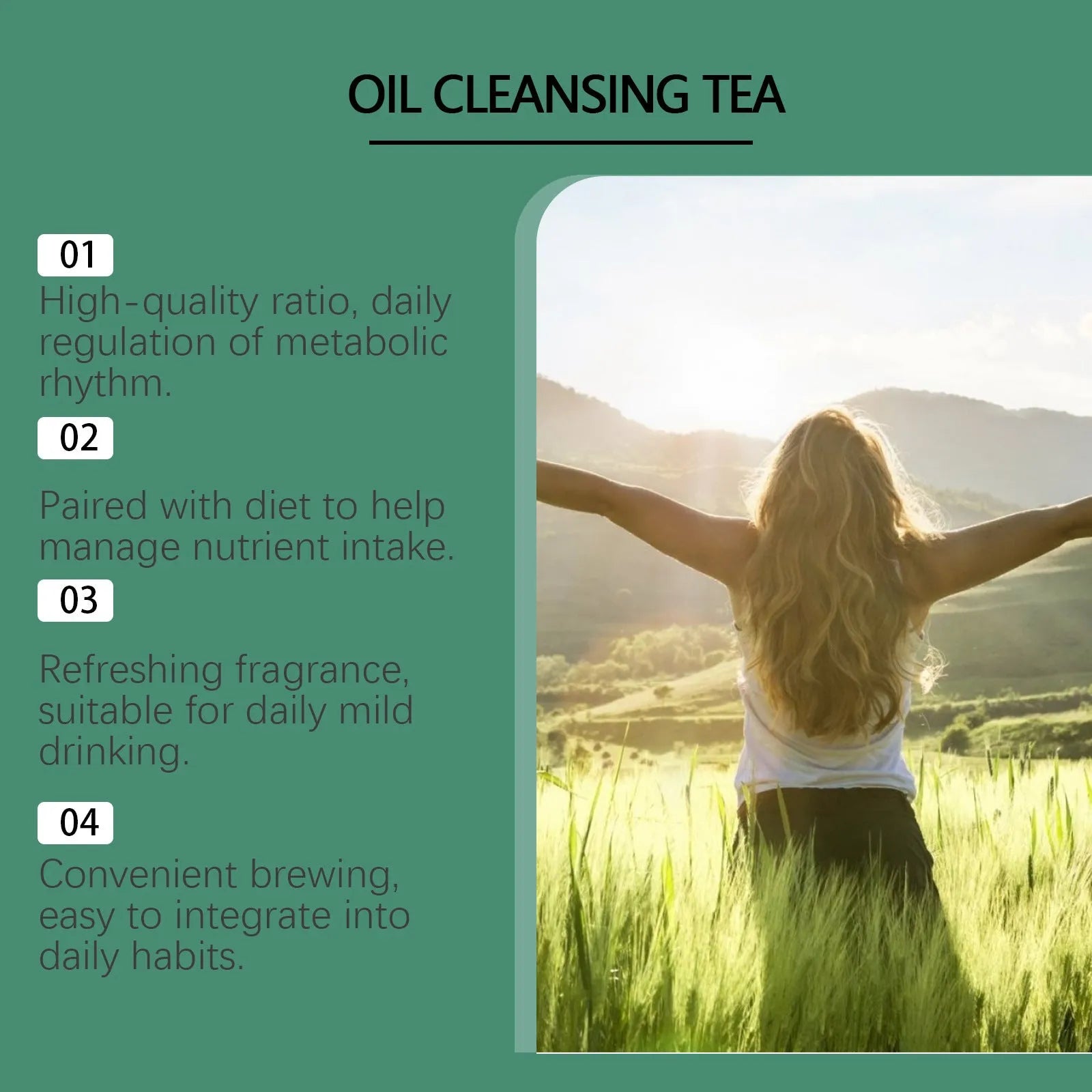 Googeer Oil Cleansing Tea body treatment pack containing 20 herbal tea bags.