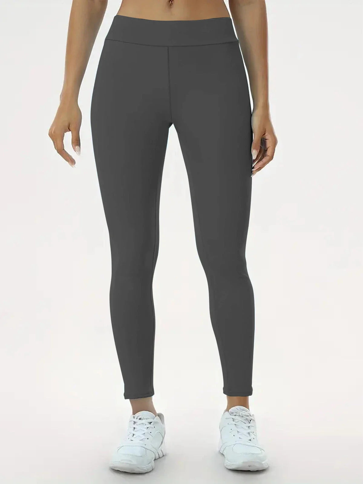 Women's high-waist yoga pants made of premium polyester fabric with a slimming, flattering design