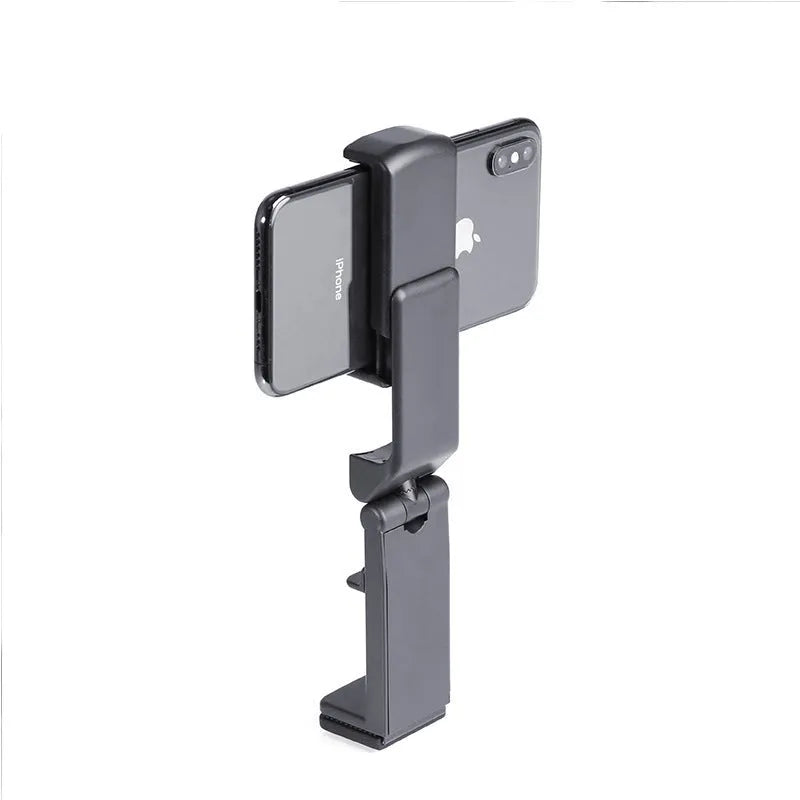 H22 Black colour 360-degree rotary collapsible desktop phone holder with ABS, metal, and silicone construction