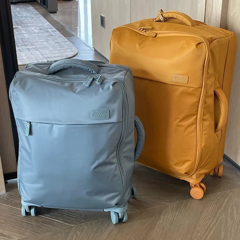 Bluestone green 20-inch waterproof Oxford cloth suitcase with universal wheels