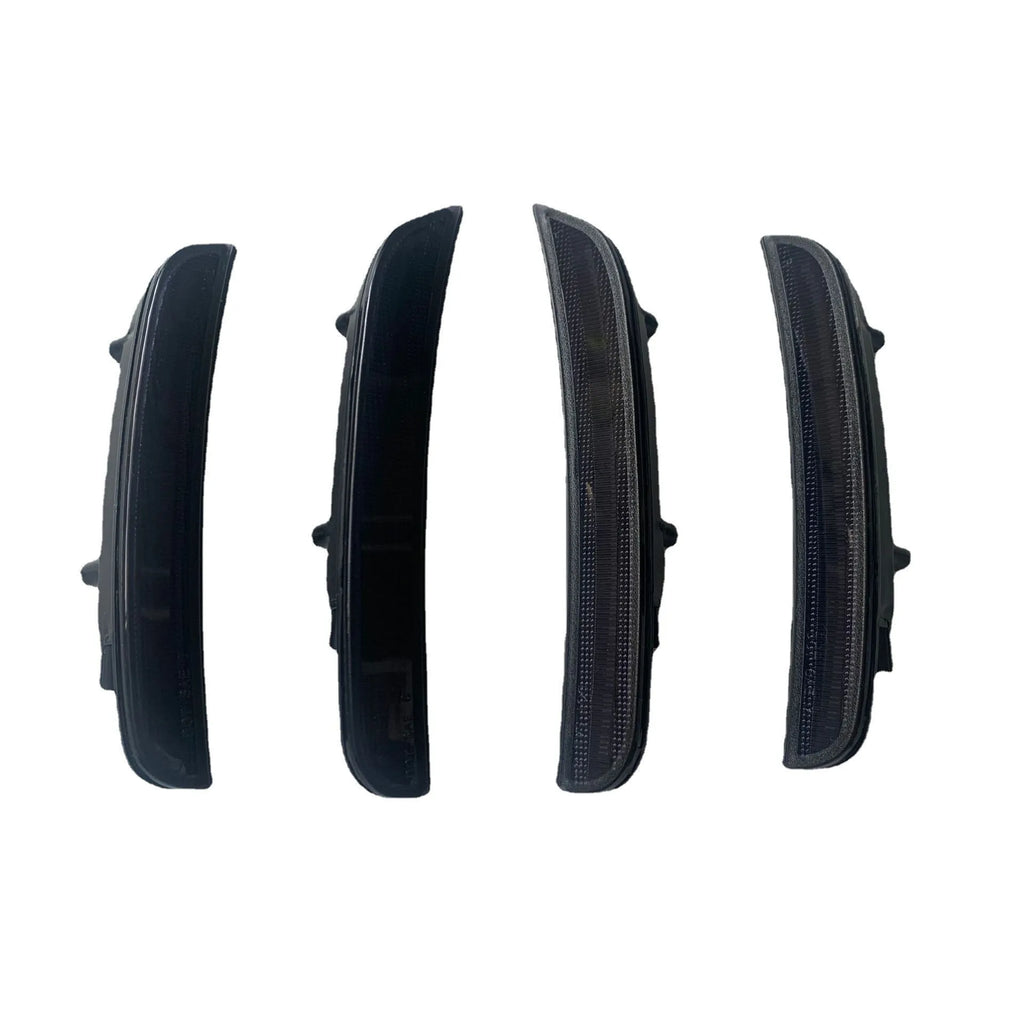 Dodge Challenger car turn signal light side lamp set for 2015-2020 models, showing yellow front and red rear options.