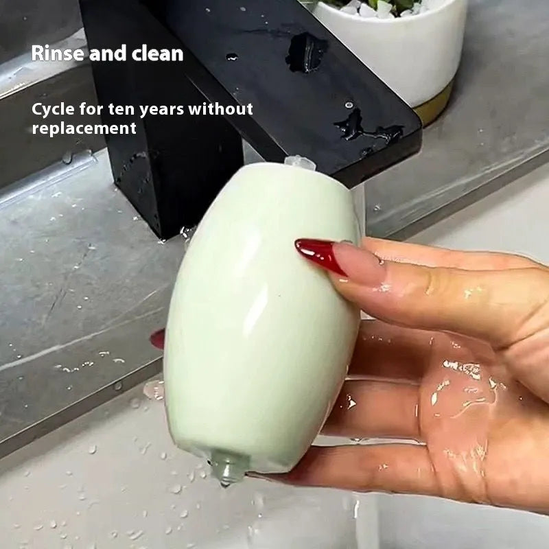 Washable hair collector roller in green or white, plastic sticky hair remover for home use