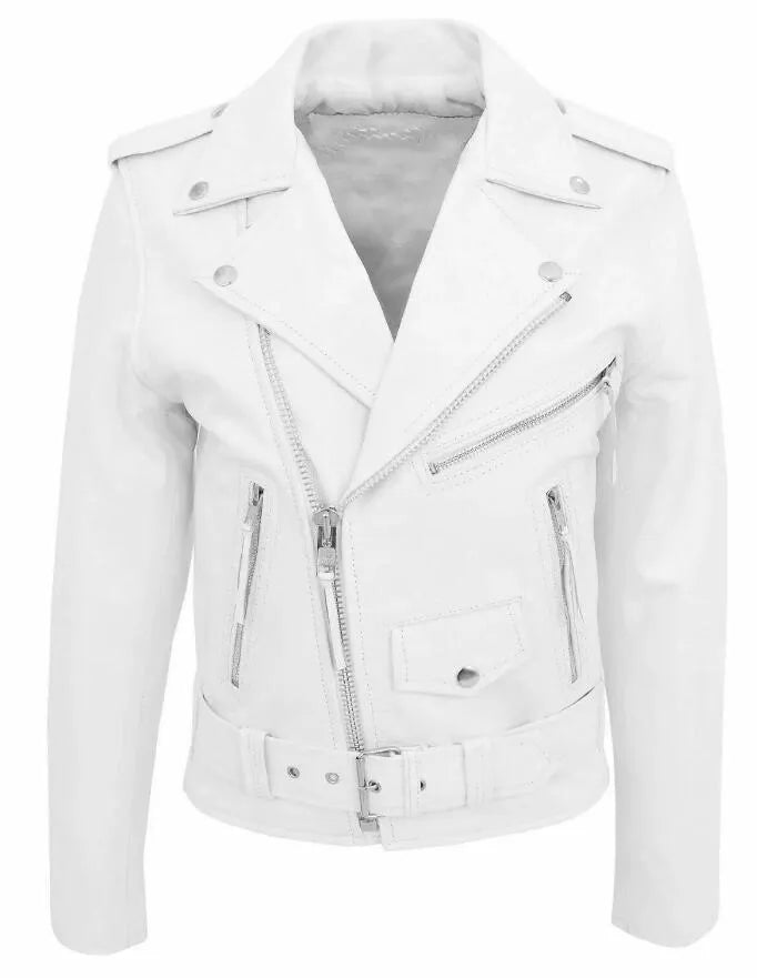 Motorcycle men's PU leather jacket in black, regular fit with zip front and stand collar