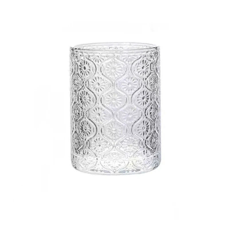 Begonia solid colour glass water cup in 250ml and 380ml sizes with straight round design