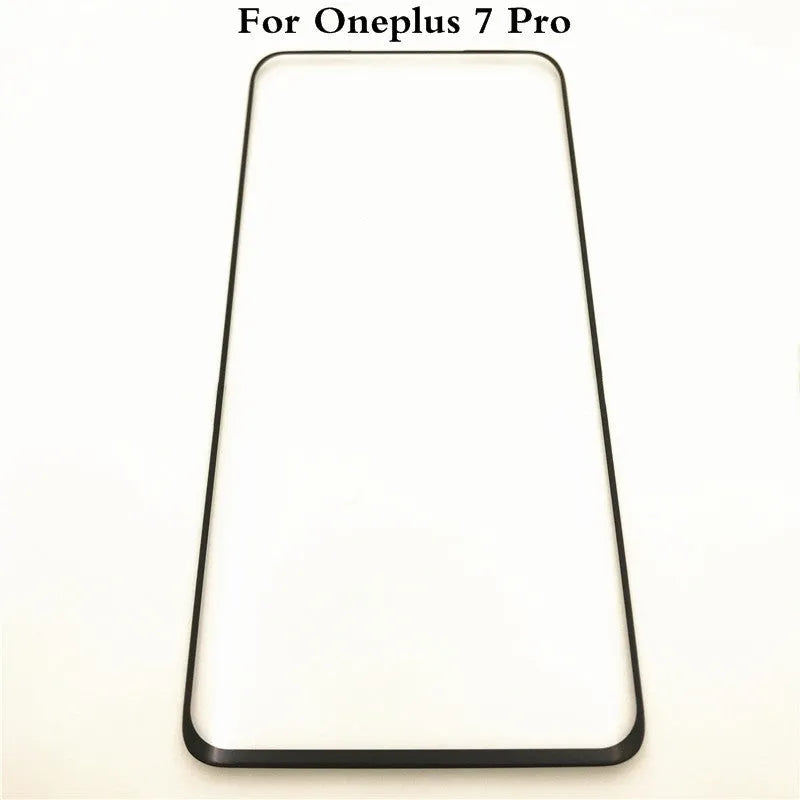 OnePlus 7 Pro replacement touch screen display with visible logo on glass surface