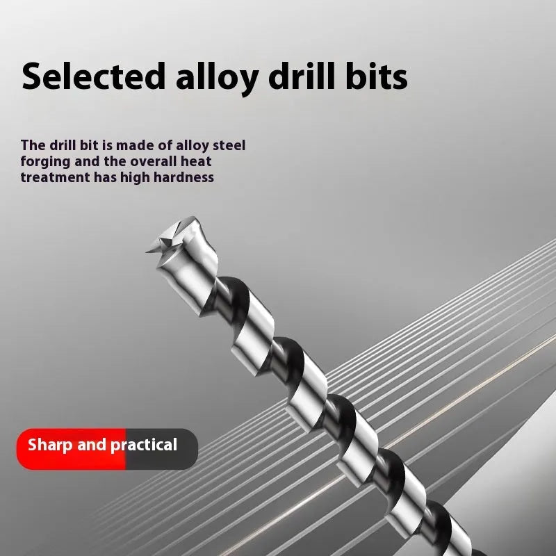 Square hole drill bit woodworking tool with 12.7mm carbon steel sleeve and core components