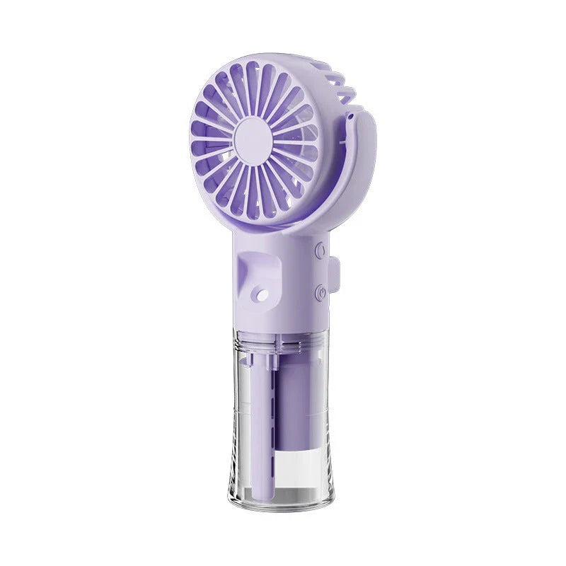 Portable Handheld Mist Fan with 4 Adjustable Wind Speed Settings for Outdoor Cooling and Hydration