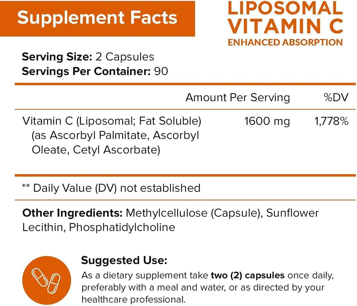 Vitamin C capsules supplement box with 180 pieces, adult use, normal temperature storage, vitamin C main raw material