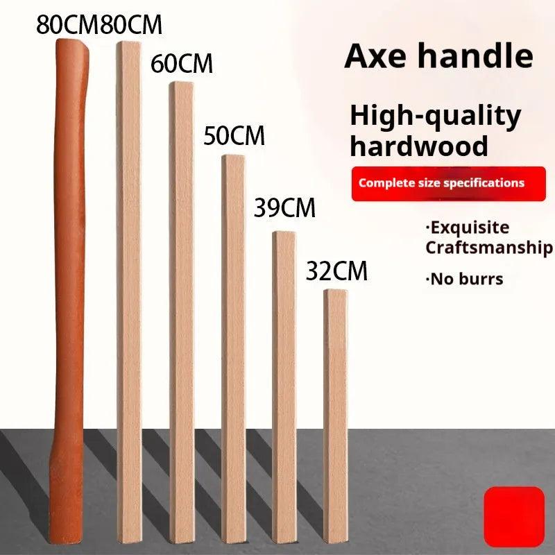 Locust wood square axe handle replacement in multiple lengths for wood chopping tools