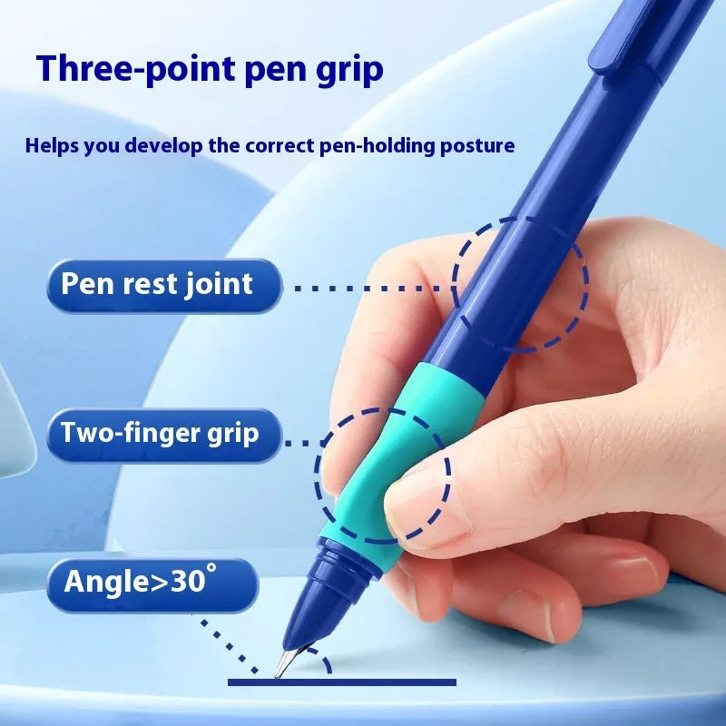 Student posture correction pen in blue, green, purple, and orange colour options.