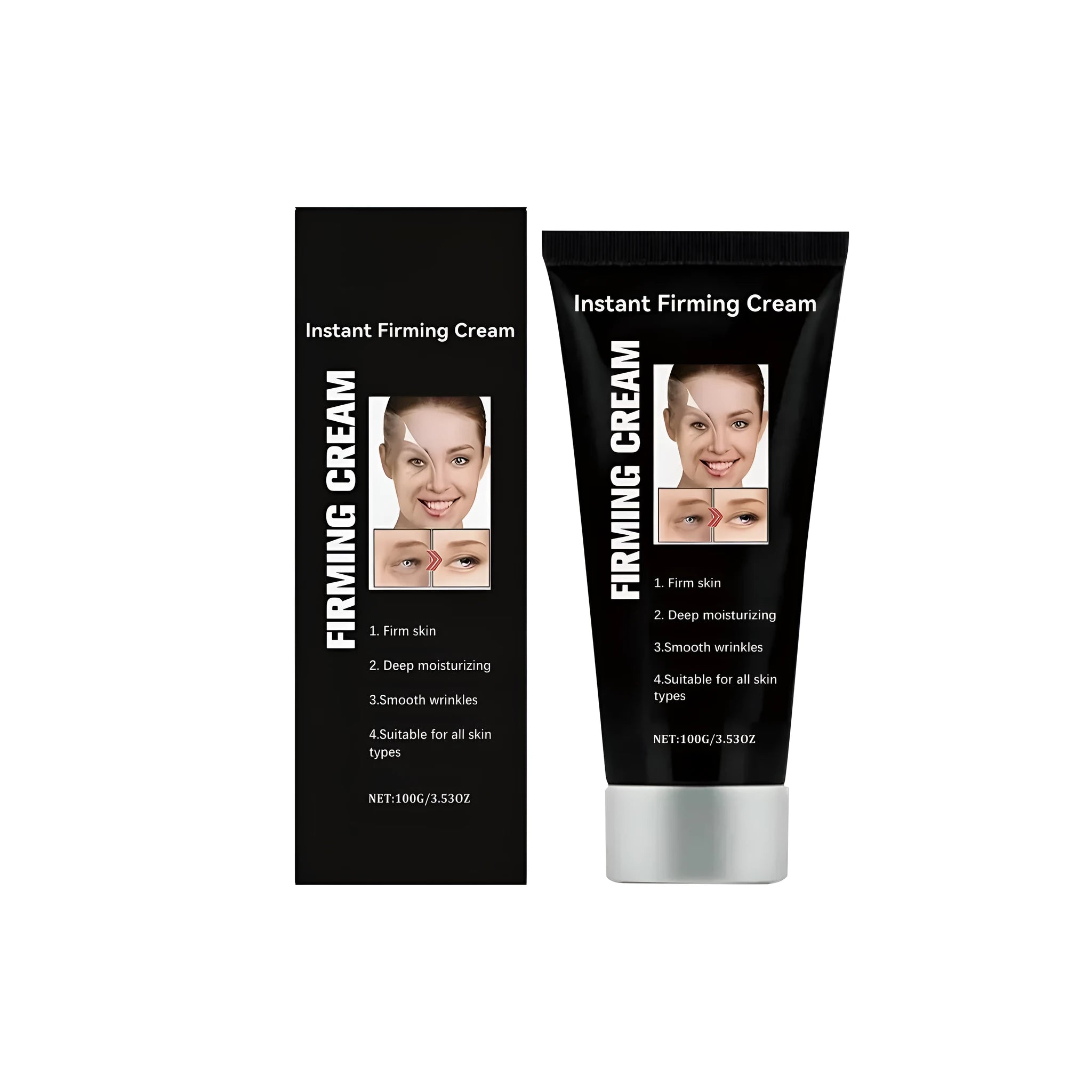 100g jar of anti-wrinkle firming and moisturising cream with vitamin C and E