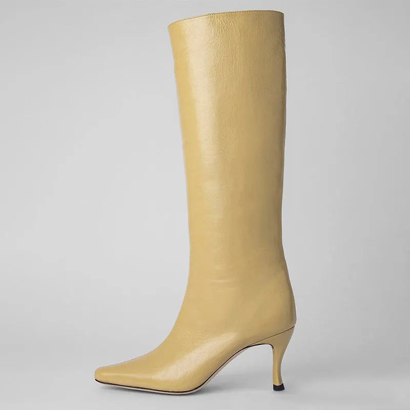 Women's square toe cowboy boots in microfiber with contemporary Western styling