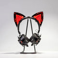 Black luminous headphone hairpin clip for gaming headset accessory