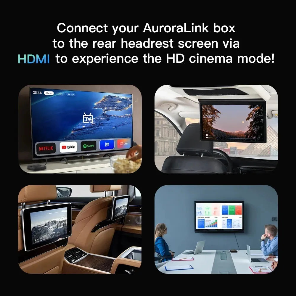 Wired to wireless CarPlay Android Auto adapter for original car with USB-HDMI port, plastic, 120 * 3 mm, AI-900-RK
