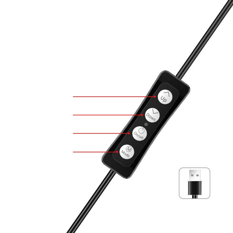 10 inch ring fill light with tripod stand and phone holder for desktop live broadcast
