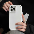 Frosted matte silicone phone case for Apple iPhone in a solid burgundy colour, showing full-wrap design.