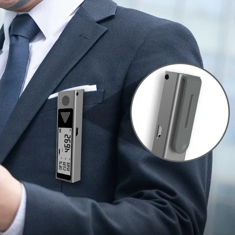 Mini Bluetooth pen laser rangefinder in ABS plastic with LCD screen and Micro USB port