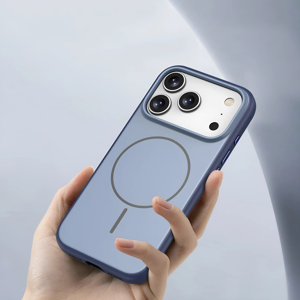 Frosted matte magnetic protective case for iPhone 17 smartphone in various colours