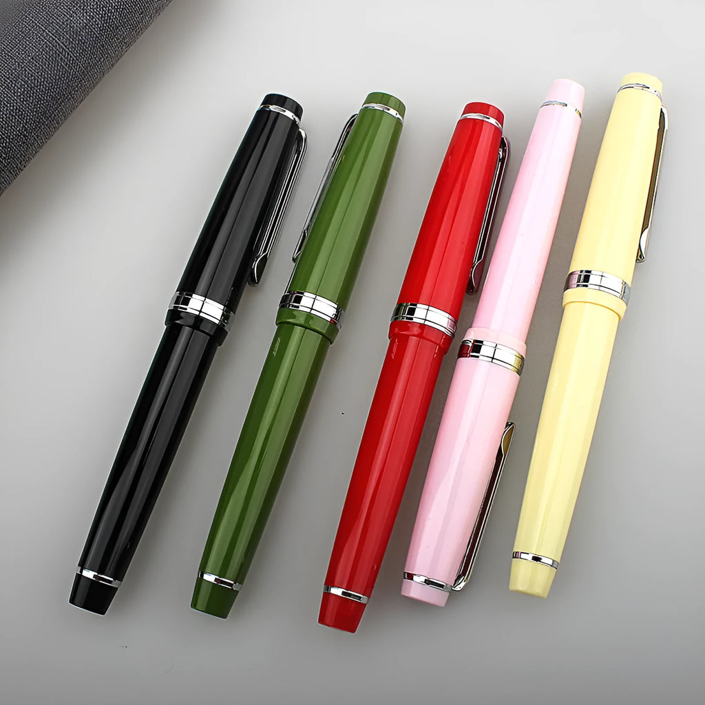 Short pocket business pen with resin body and stainless steel tip in multiple colour options