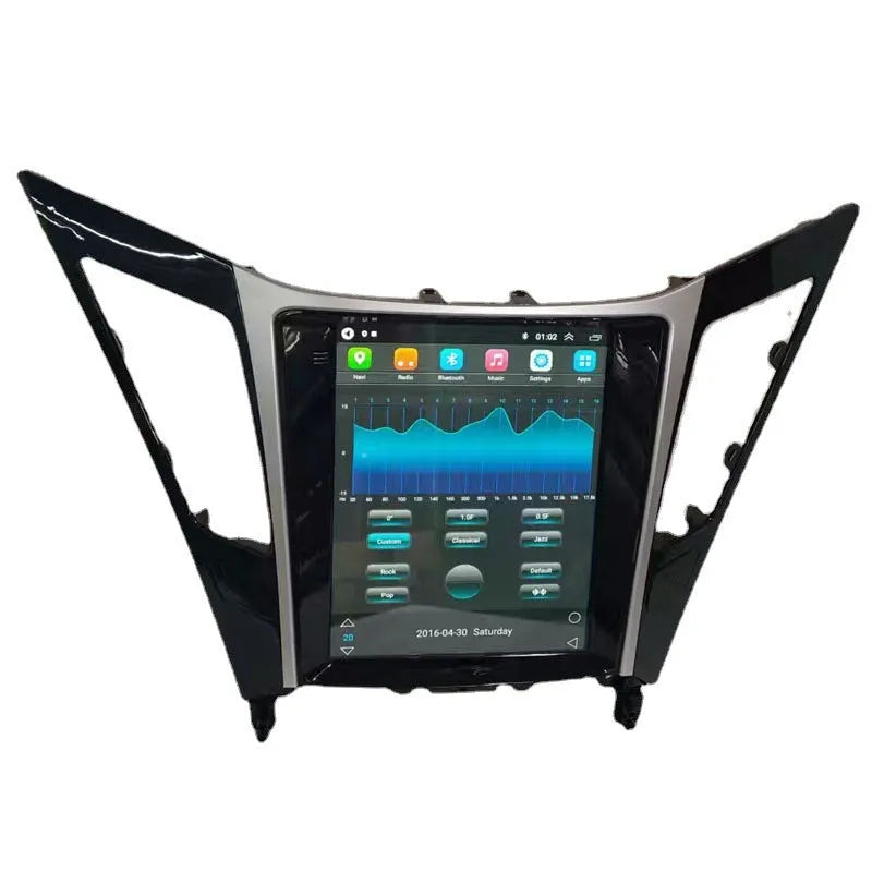 Vertical 9.7-inch Android car stereo touchscreen for 2008 Hyundai Sonata dashboard